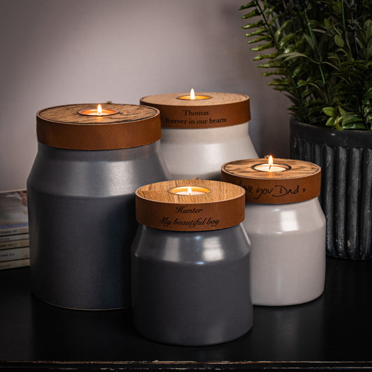 Harlow Ceramic Urn In A Choice Of Grey Tones (2 sizes)